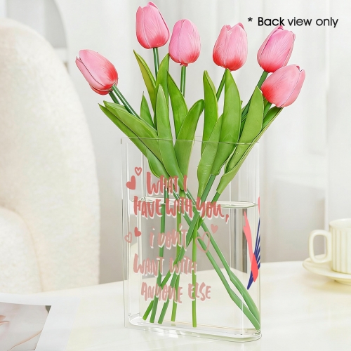 Acrylic Book Shaped Vase (Three-Sided Printing)(Made in USA)