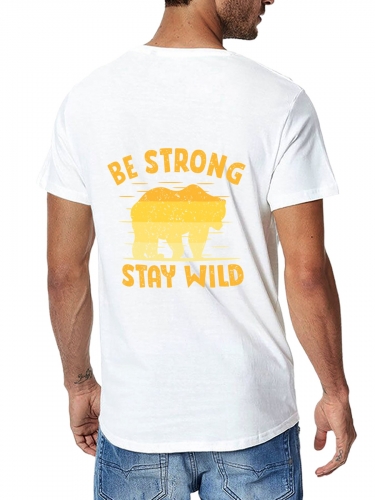 Cotton Short Sleeve T-Shirt (Back Print)(Made in AUS)