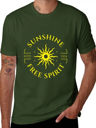 Men's Cotton Short Sleeve T-Shirt (Front Print)