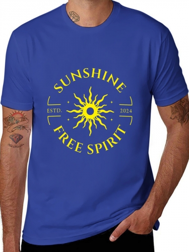 Men's Cotton Short Sleeve T-Shirt (Front Print)