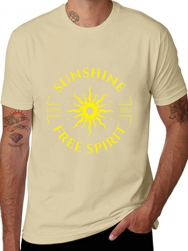 Men's Cotton Short Sleeve T-Shirt (Front Print)