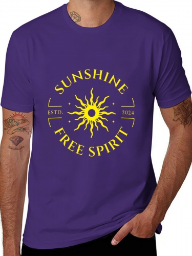 Men's Cotton Short Sleeve T-Shirt (Front Print)