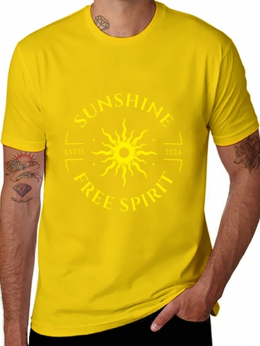 Men's Cotton Short Sleeve T-Shirt (Front Print)