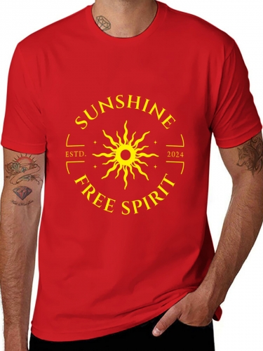 Men's Cotton Short Sleeve T-Shirt (Front Print)