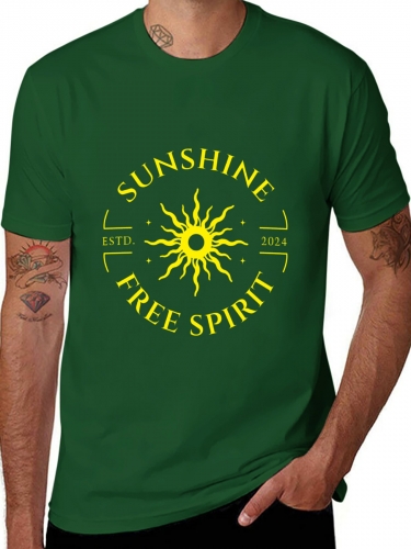 Men's Cotton Short Sleeve T-Shirt (Front Print)