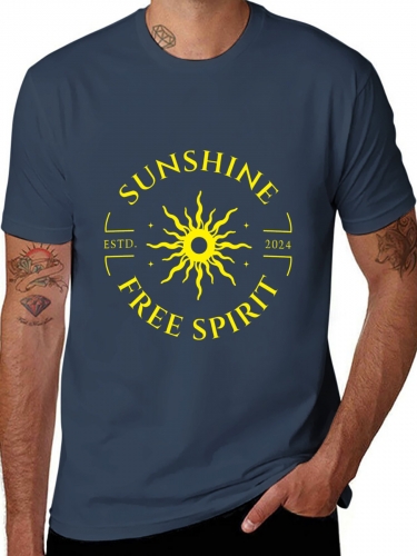 Men's Cotton Short Sleeve T-Shirt (Front Print)