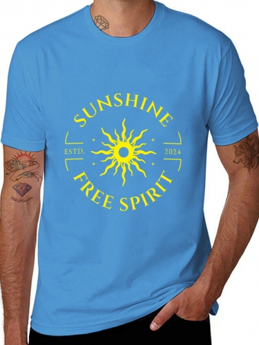 Men's Cotton Short Sleeve T-Shirt (Front Print)