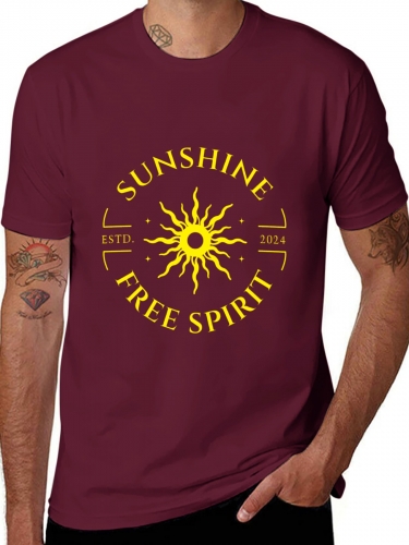 Men's Cotton Short Sleeve T-Shirt (Front Print)