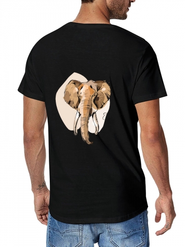 Cotton Short Sleeve T-Shirt (Back Print)(Made in Canada)