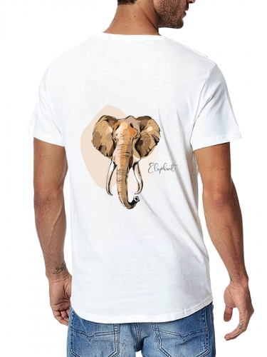 Cotton Short Sleeve T-Shirt (Back Print)(Made in Canada)