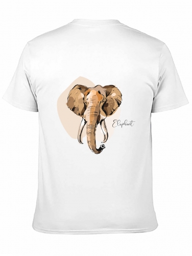 Cotton Short Sleeve T-Shirt (Back Print)(Made in Canada)