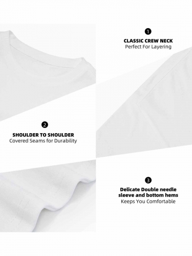 Cotton Short Sleeve T-Shirt (Back Print)(Made in Canada)