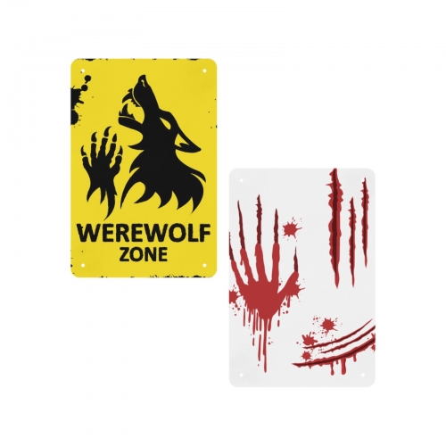 Metal Sign 8"x12"(Set of 2)(Customizable Separately) (Made in Japan)