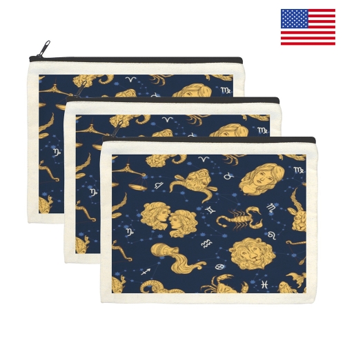 Cosmetic Bag (DTF)(22.5*17.5CM)(3-Pack) | Ships from USA