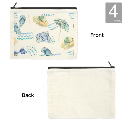 Cosmetic Bag (DTF)(22.5*17.5CM)(4-Pack)(Made in USA)