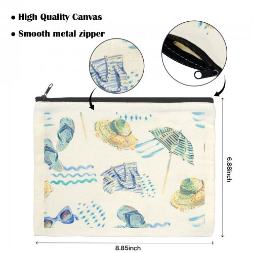 Cosmetic Bag (DTF)(22.5*17.5CM)(4-Pack)(Made in USA)