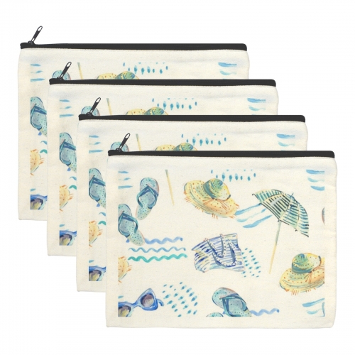 Cosmetic Bag (DTF)(22.5*17.5CM)(4-Pack)(Made in USA)