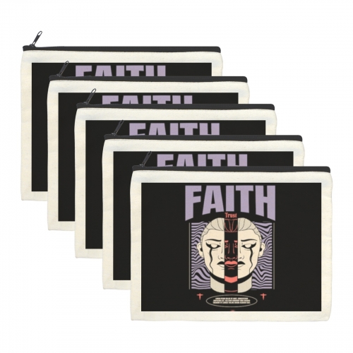 Cosmetic Bag (DTF)(22.5*17.5CM)(5-Pack)(Made in USA)