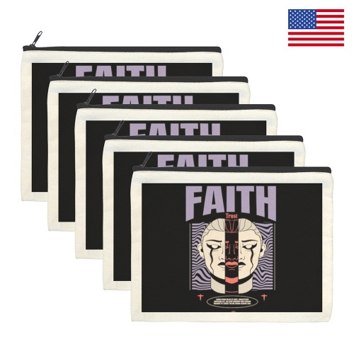 Cosmetic Bag (DTF)(22.5*17.5CM)(5-Pack) | Ships from USA