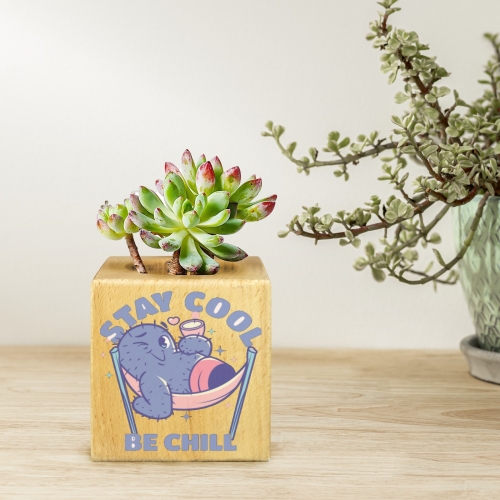 Mini Flowerpot with Custom Crystal Sticker | Ships from USA