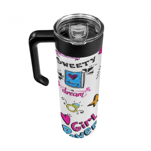 600ml Insulated Water Bottle with Handle | Ships from USA