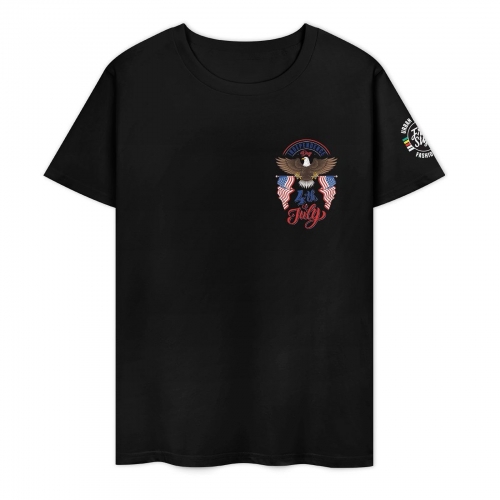 Men's Cotton T-Shirt (Chest& Sleeve Printing)