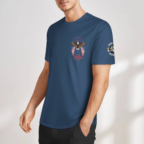 Men's Cotton T-Shirt (Chest& Sleeve Printing)