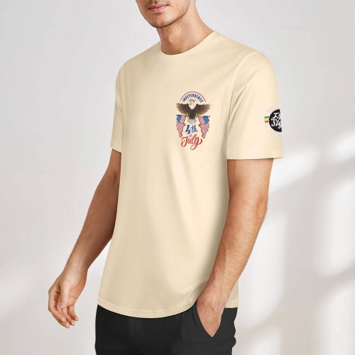 Men's Cotton T-Shirt (Chest& Sleeve Printing)