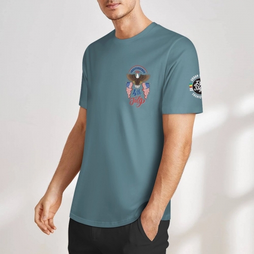 Men's Cotton T-Shirt (Chest& Sleeve Printing)