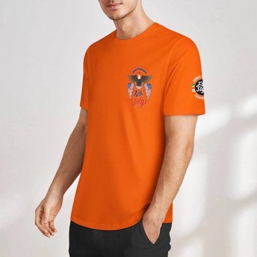 Men's Cotton T-Shirt (Chest& Sleeve Printing)