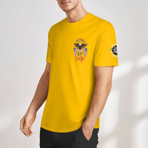 Men's Cotton T-Shirt (Chest& Sleeve Printing)