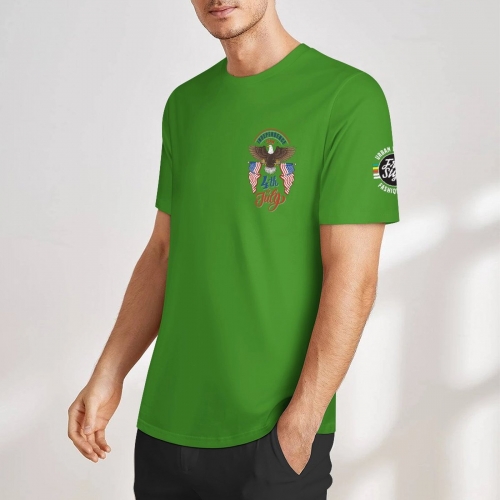 Men's Cotton T-Shirt (Chest& Sleeve Printing)