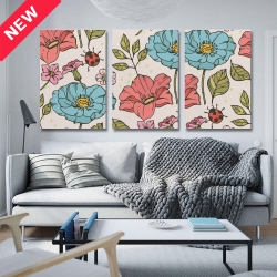 Triptych Decorative Unframe 8" × 12"