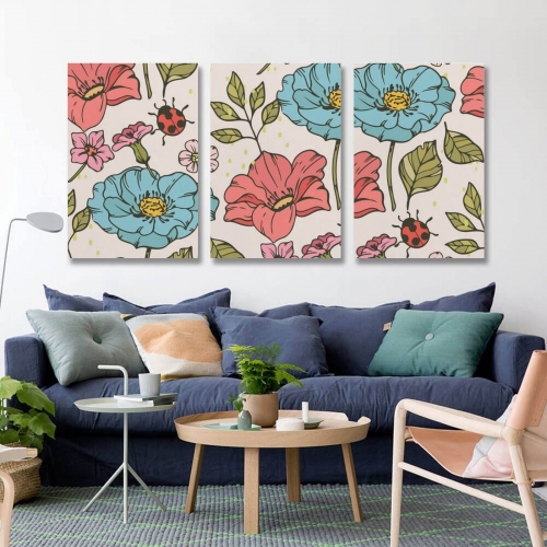 Triptych Decorative Unframe 8" × 12"