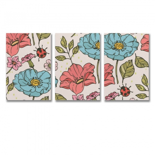 Triptych Decorative Unframe 8" × 12"