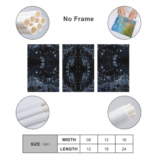 Triptych Decorative Unframe 12" × 18"