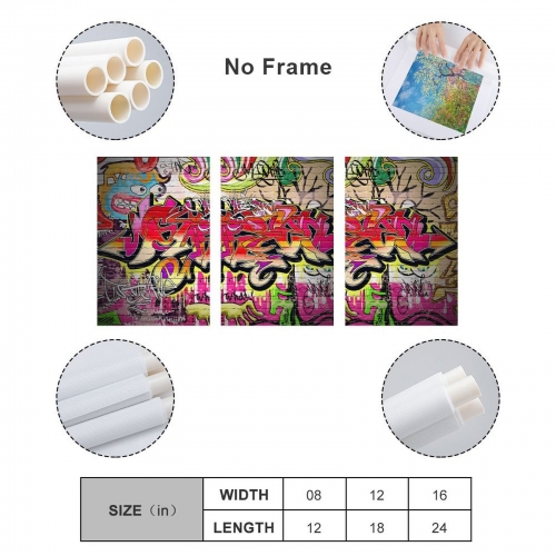 Triptych Decorative Unframe 16" × 24"