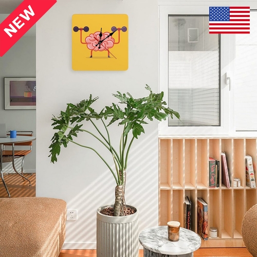 Square Wall Clock without Numbers | Ships from USA