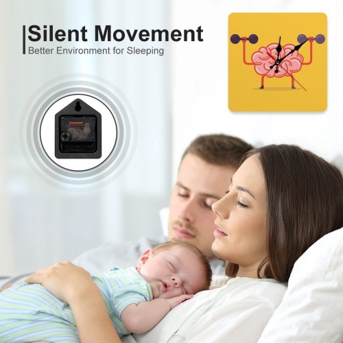 Square Wall Clock without Numbers | Ships from USA