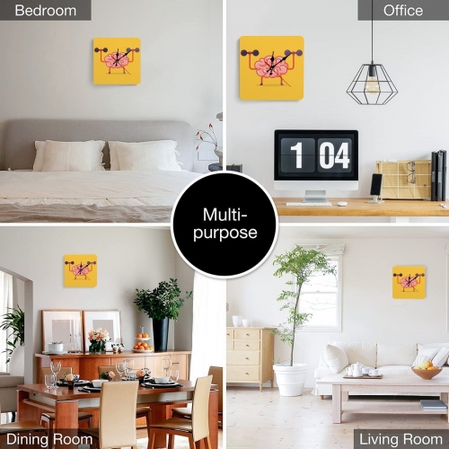 Square Wall Clock without Numbers | Ships from USA