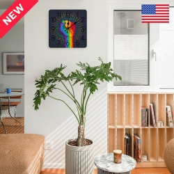 Square Wall Clock with Numbers | Ships from USA