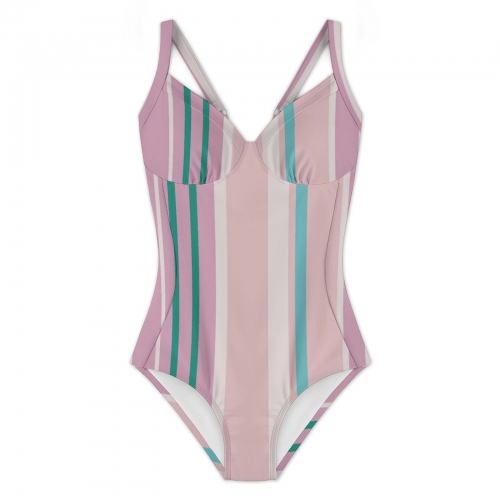 Criss Cross Back One Piece Swimsuit