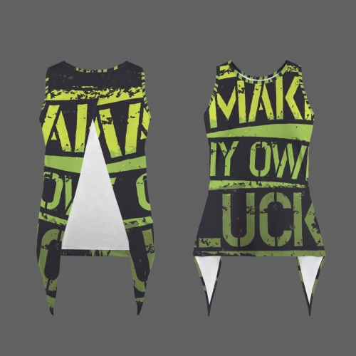 Backless Split Knotted Yoga Active Tank Tops