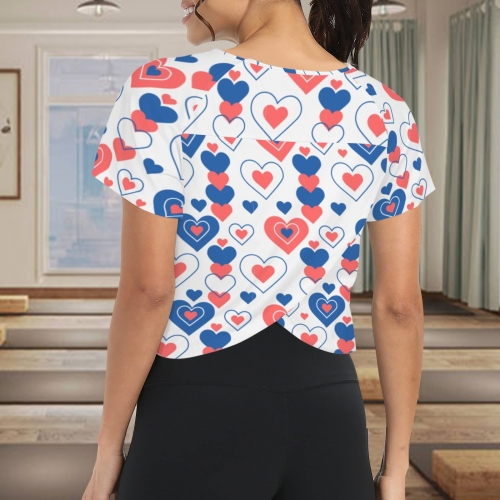 Back Slit Active Crop Tops