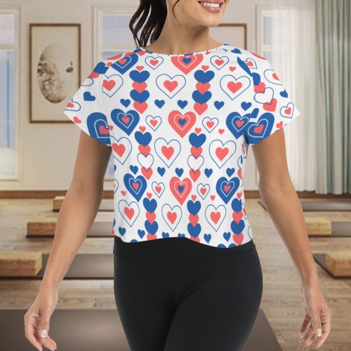 Back Slit Active Crop Tops