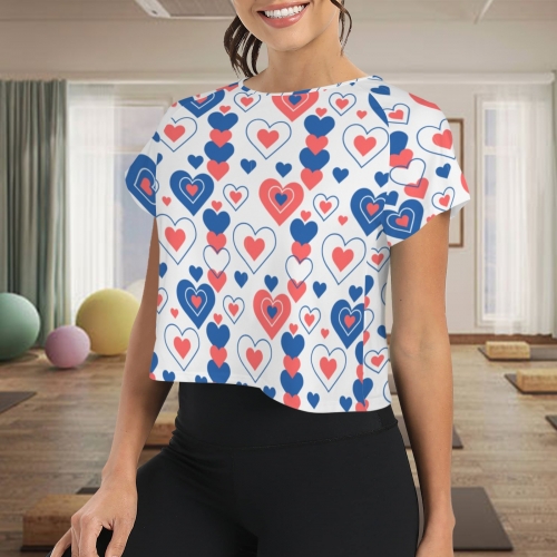 Back Slit Active Crop Tops