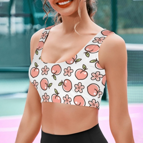 Knotted Back Cutout Sports Bra