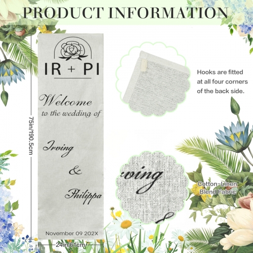 Cotton Linen Wall Tapestry 24"x 75" | Ships from USA