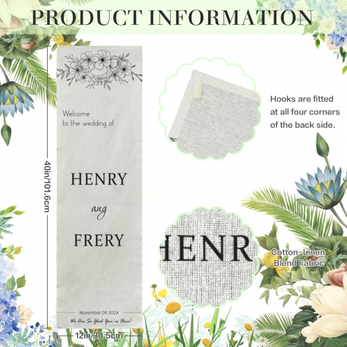 Cotton Linen Wall Tapestry 12"x 40" | Ships from USA