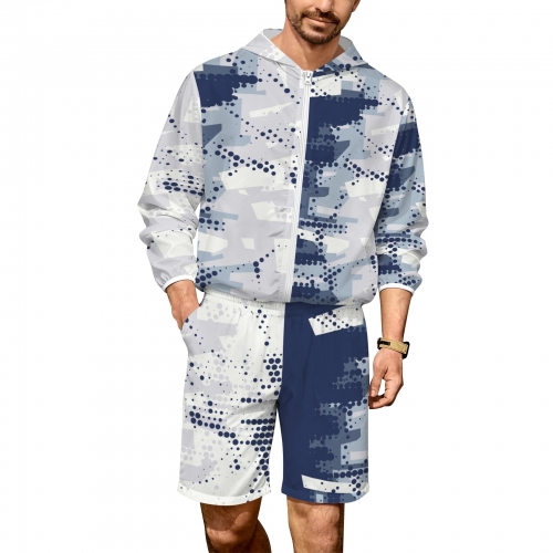 Men's Lightweight Sun Hoodie & Shorts (Model Sets 34)